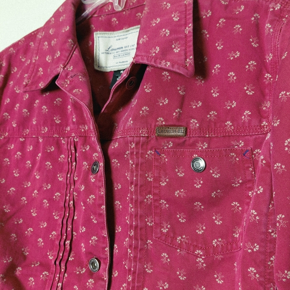 Ralph Lauren Vintage Red Jacket W/Floral Pattern Western Style Size M - Picture 3 of 9